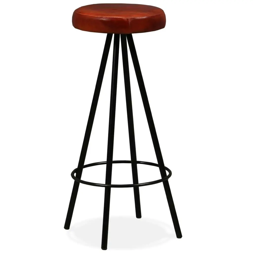 Bar Stools 4 pcs Real Leather 245444