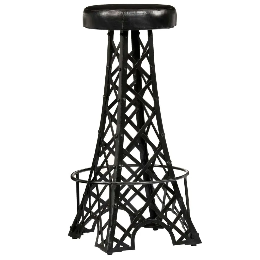 Bar Stools 2 pcs Real Leather 247660