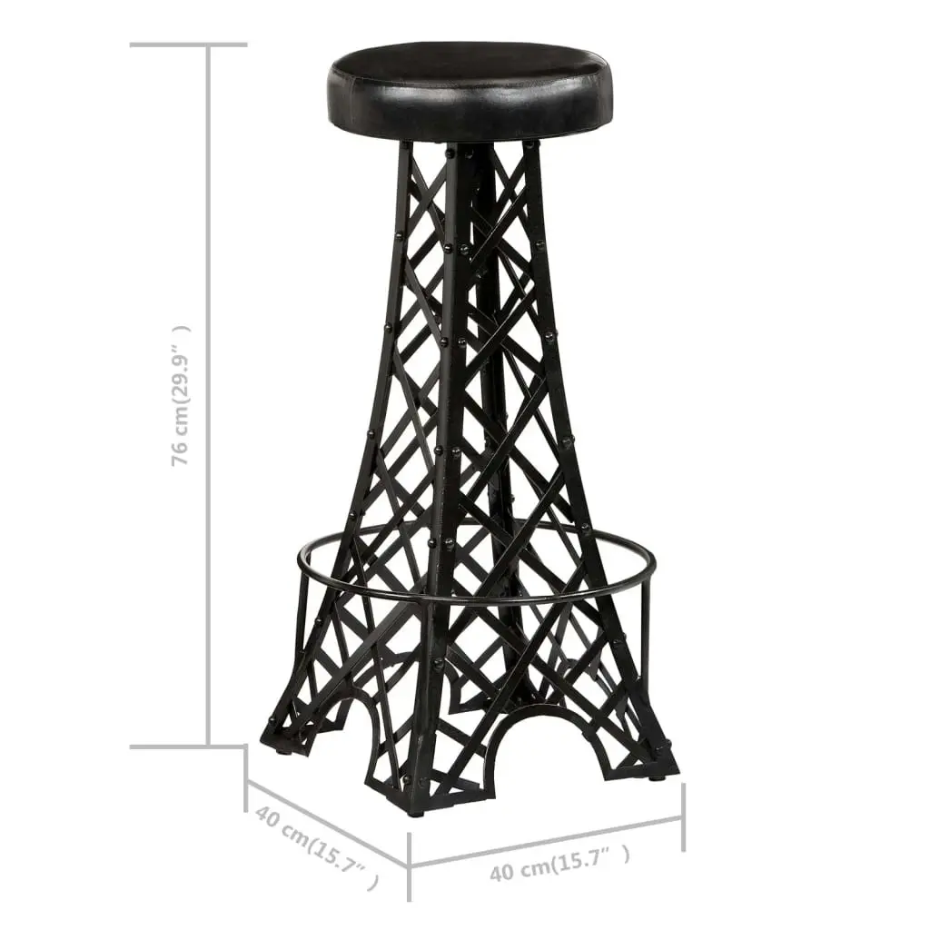 Bar Stools 2 pcs Real Leather 247660