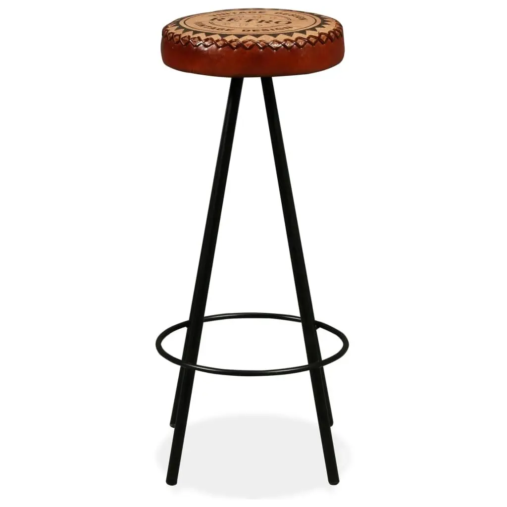 Bar Stools 4 pcs Real Leather 245448