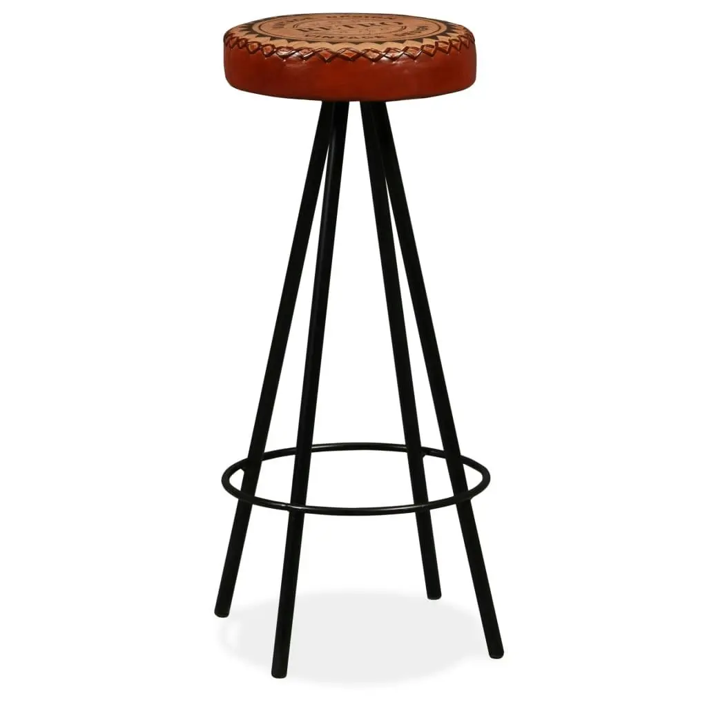 Bar Stools 4 pcs Real Leather 245448