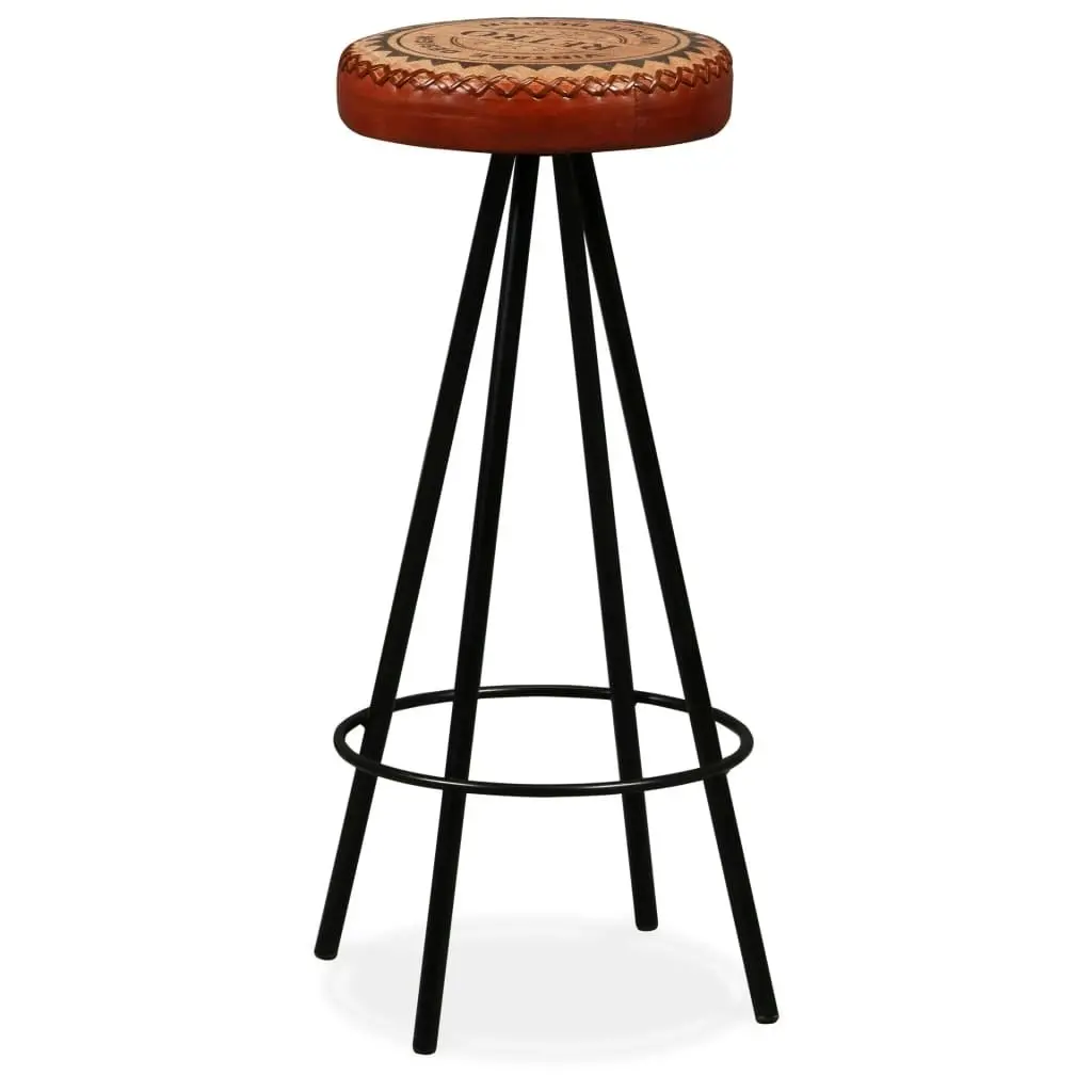 Bar Stools 4 pcs Real Leather 245448