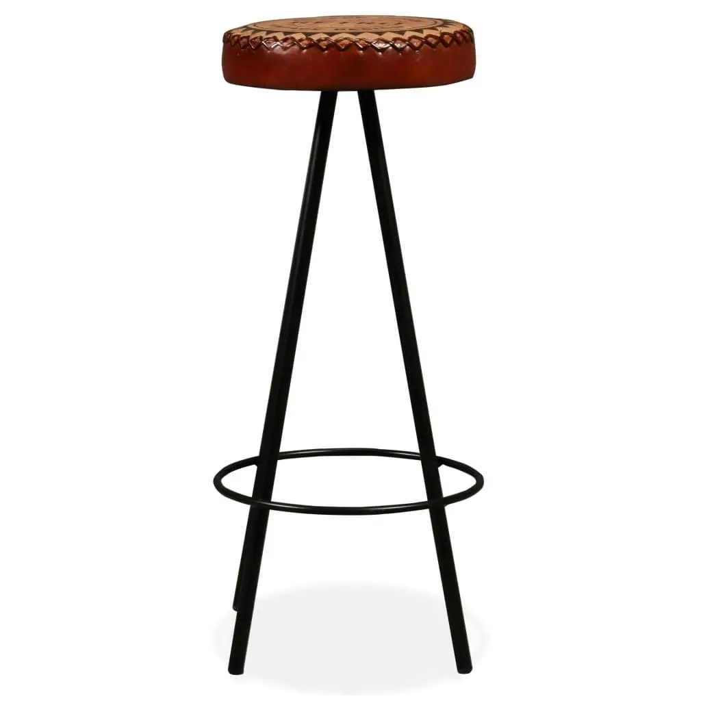 Bar Stools 4 pcs Real Leather 245448