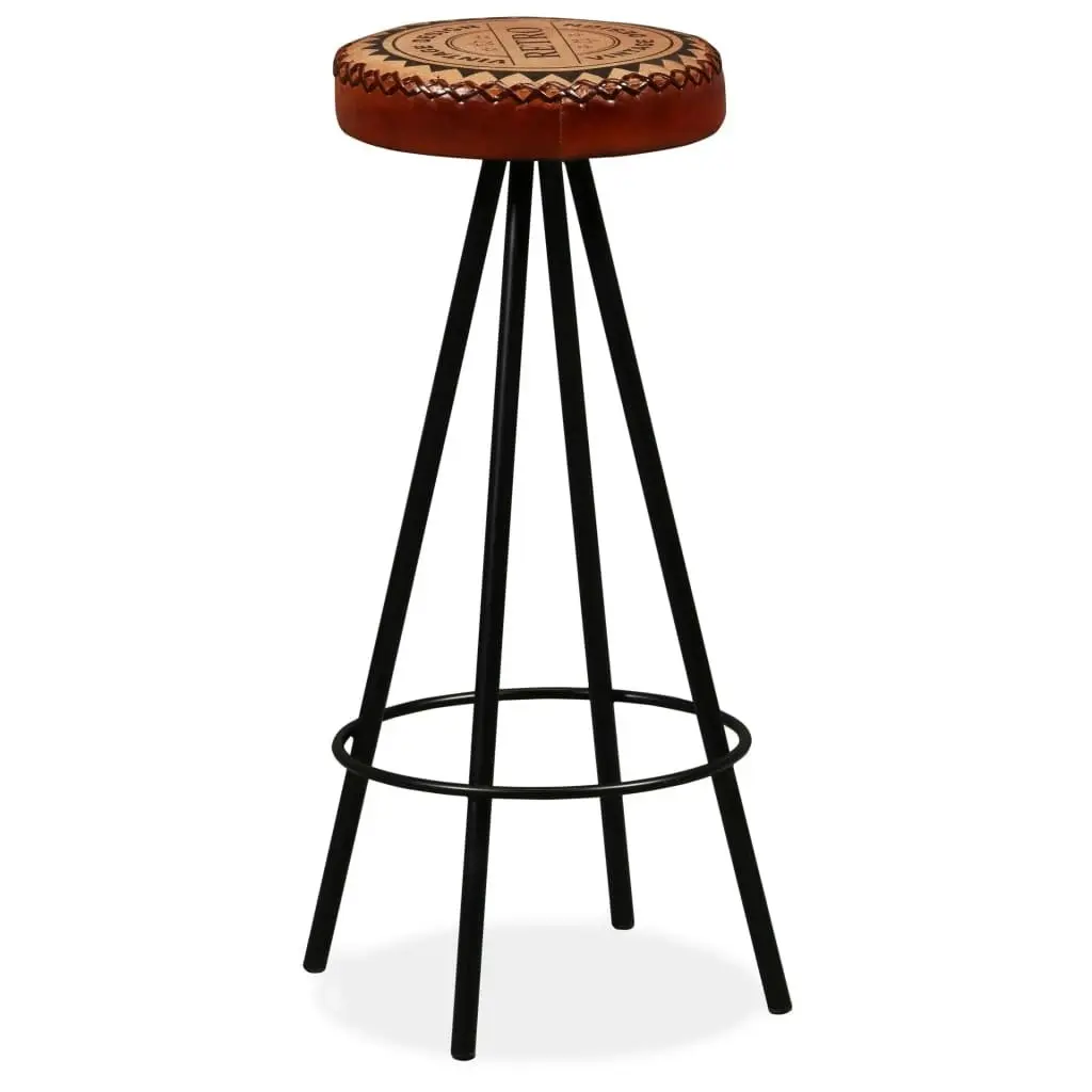 Bar Stools 4 pcs Real Leather 245448