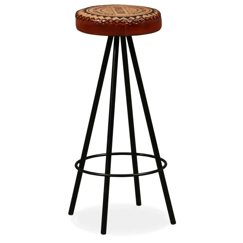 Bar Stools 4 pcs Real Leather 245448