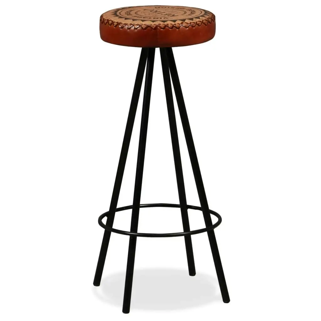 Bar Stools 4 pcs Real Leather 245448