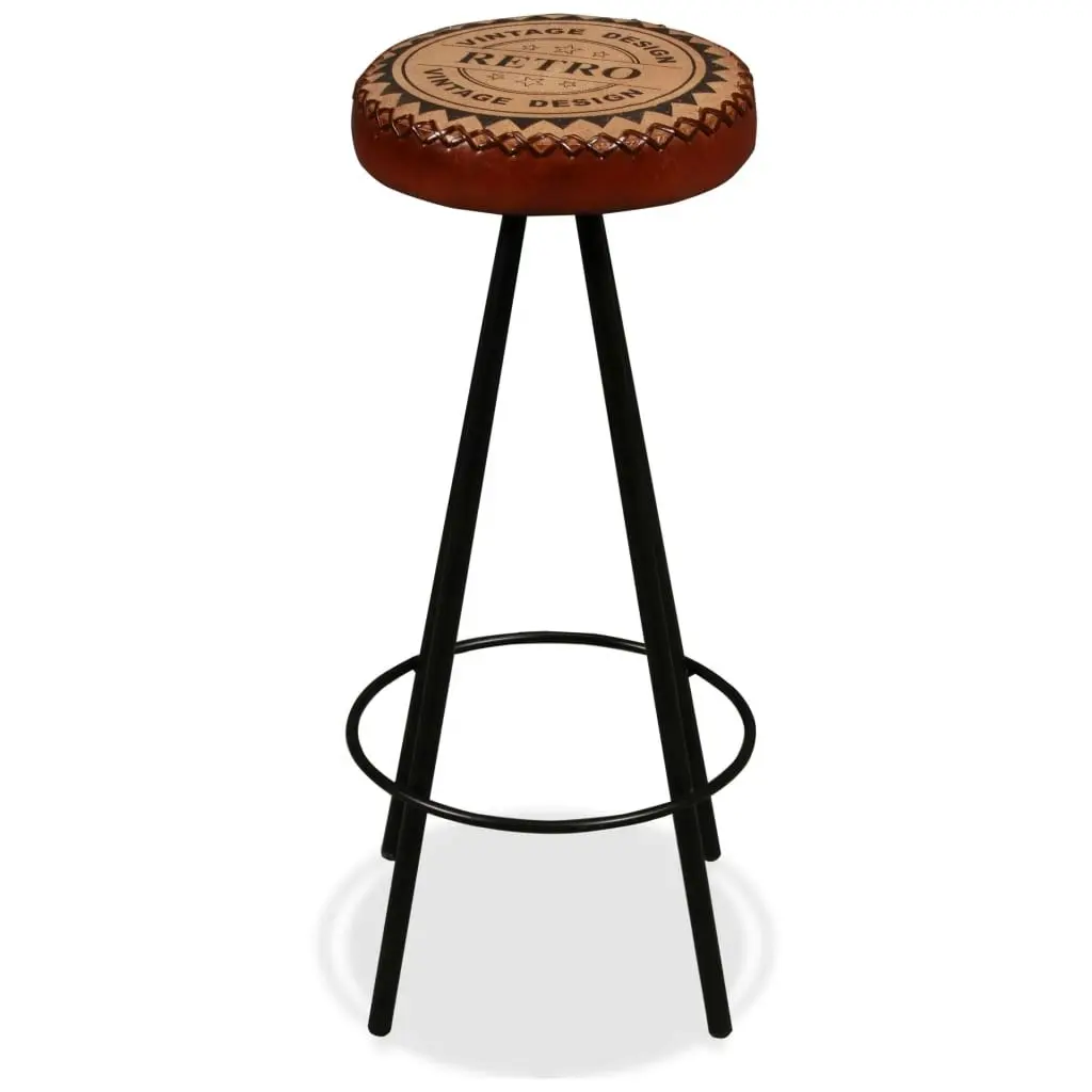 Bar Stools 4 pcs Real Leather 245448