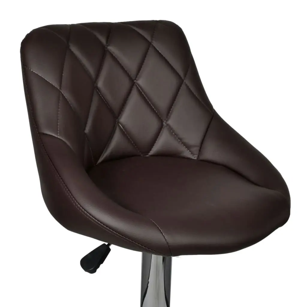 Bar Stools 2 pcs Brown Faux Leather 240469