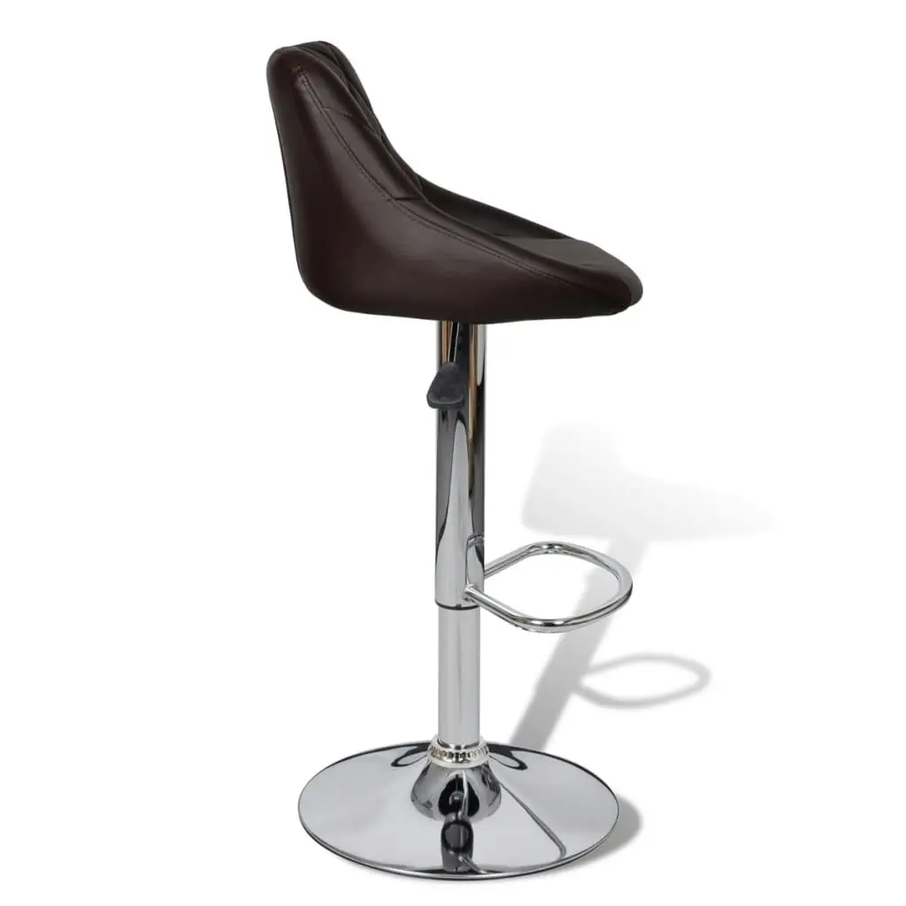 Bar Stools 2 pcs Brown Faux Leather 240469