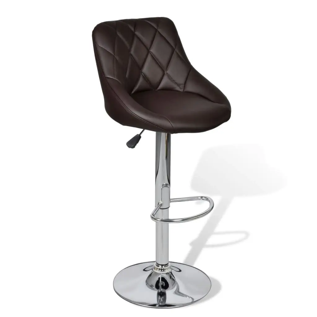 Bar Stools 2 pcs Brown Faux Leather 240469