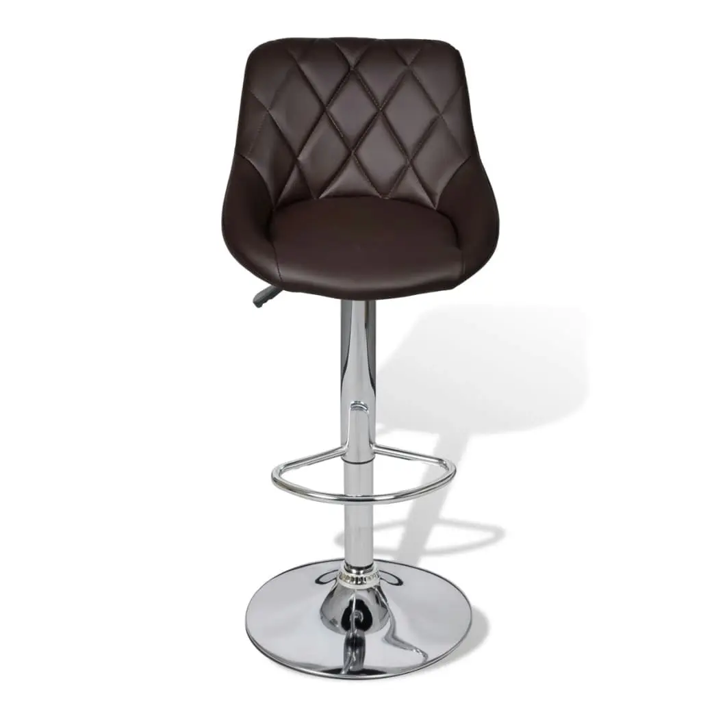 Bar Stools 2 pcs Brown Faux Leather 240469