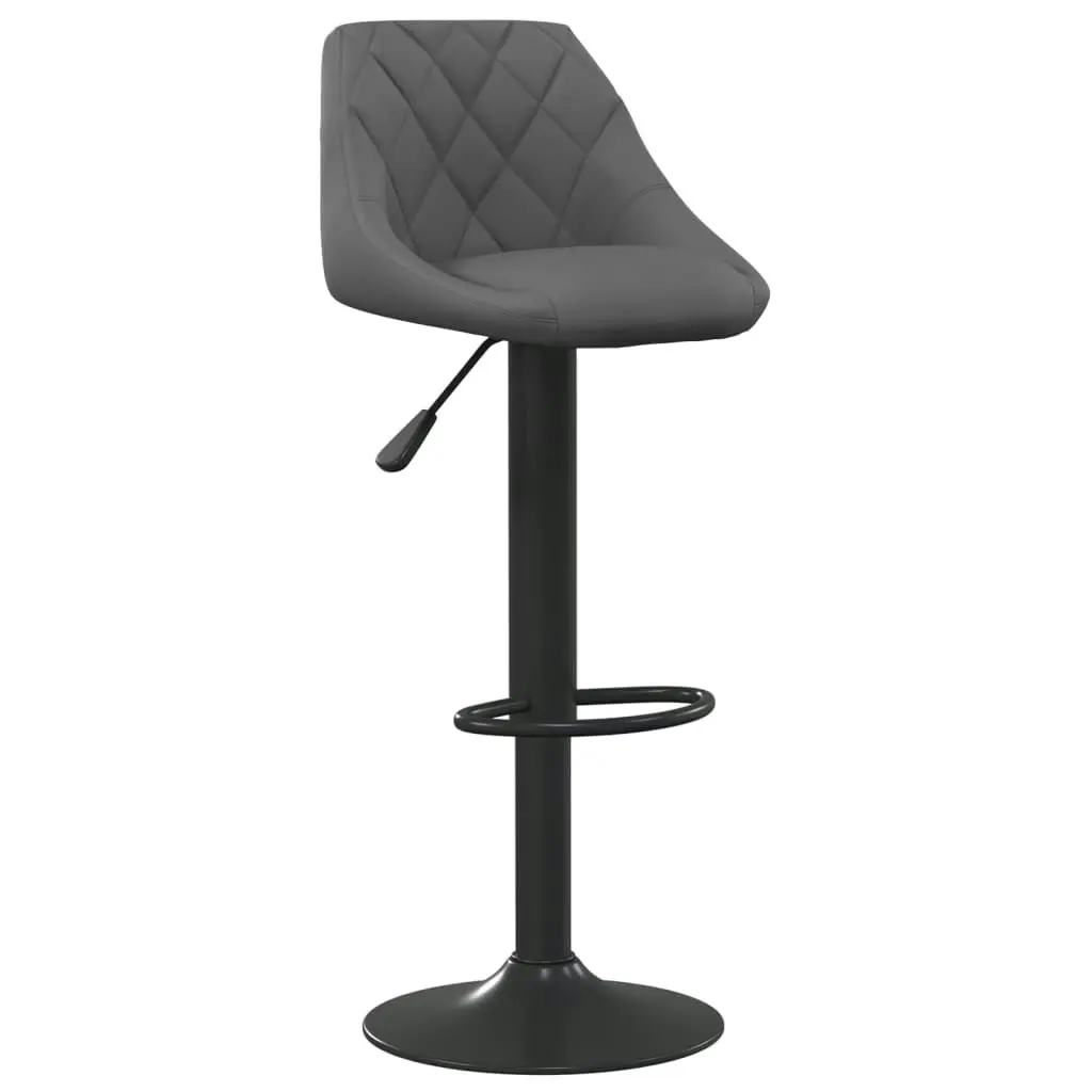 Bar Stools 2 pcs Dark Grey Velvet 335350