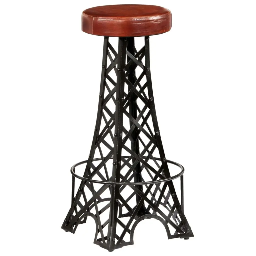 Bar Stools 2 pcs Real Leather 247659