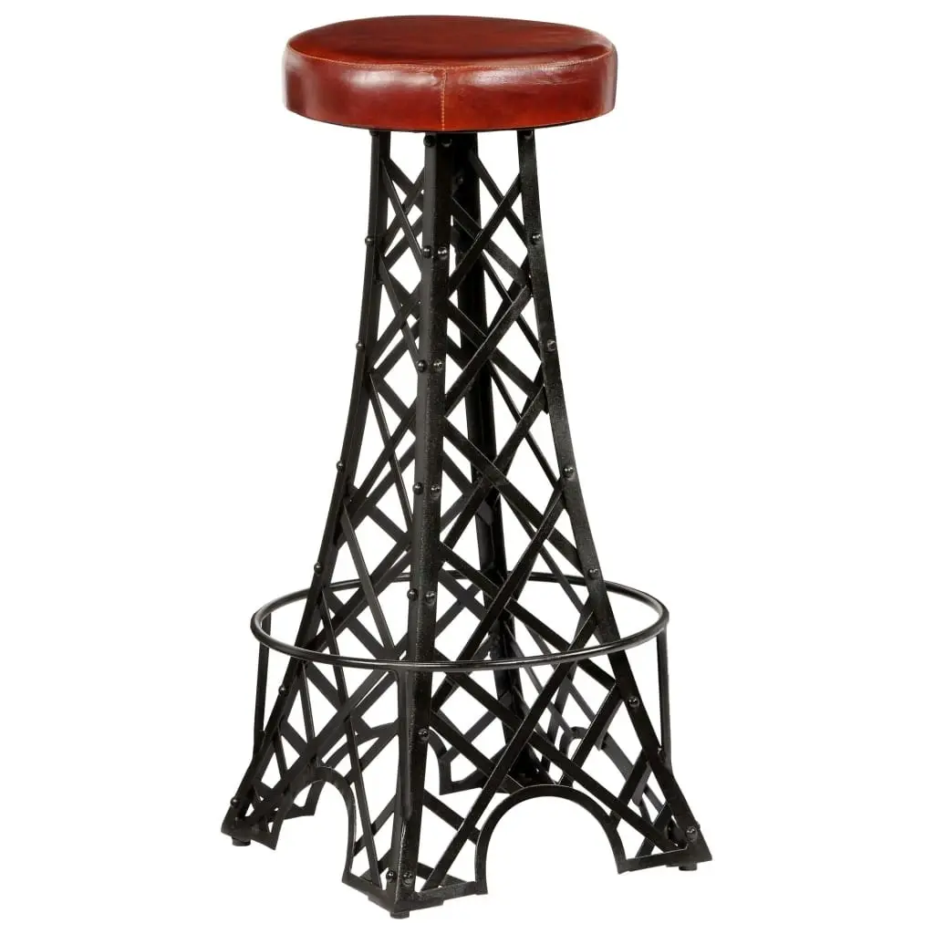 Bar Stools 2 pcs Real Leather 247659