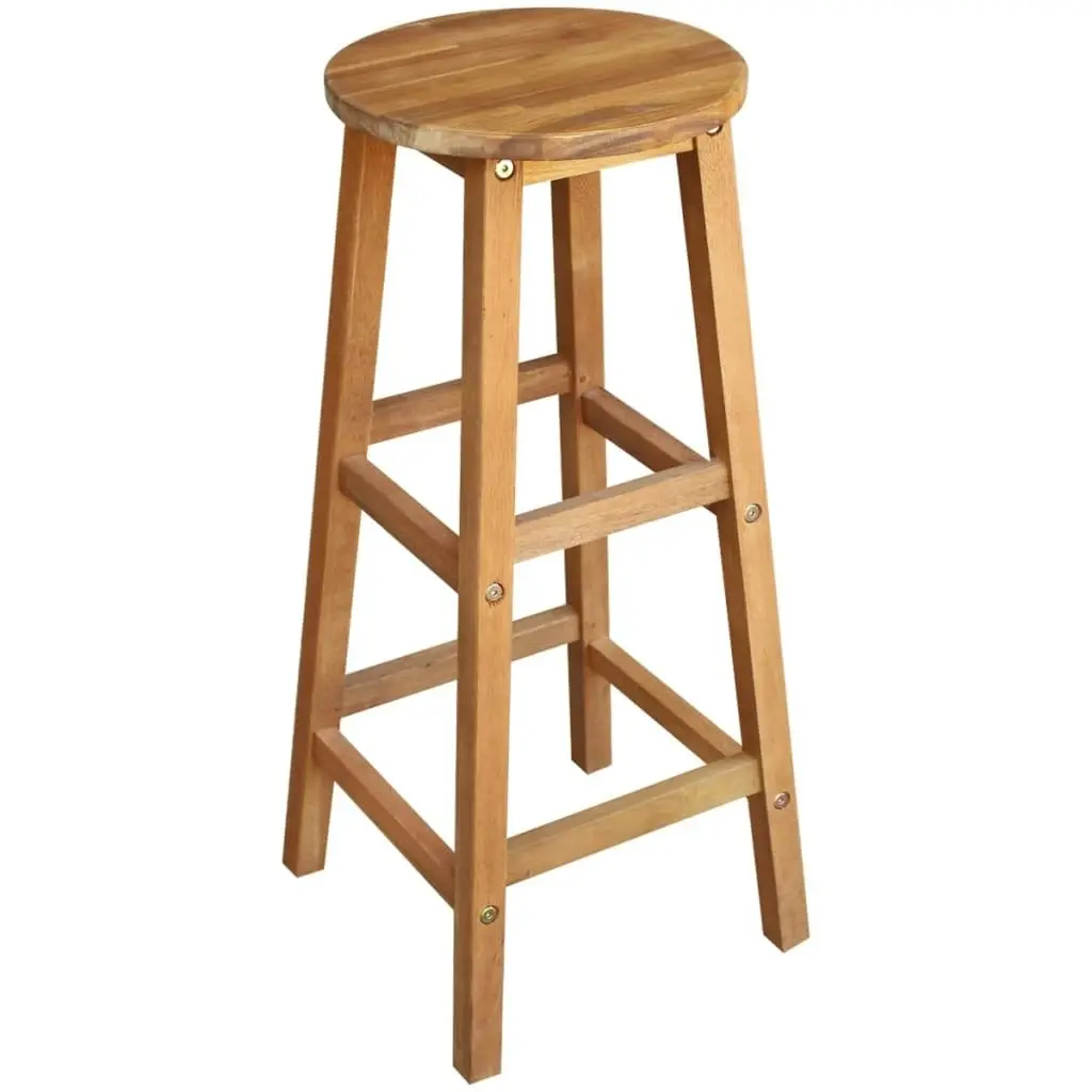 Bar Table and Stool Set 5 Pieces Solid Acacia Wood 246668