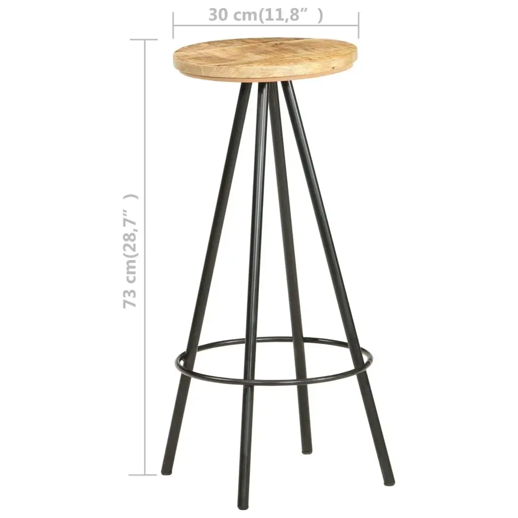 Bar Stools 4 pcs Rough Mango Wood 286615