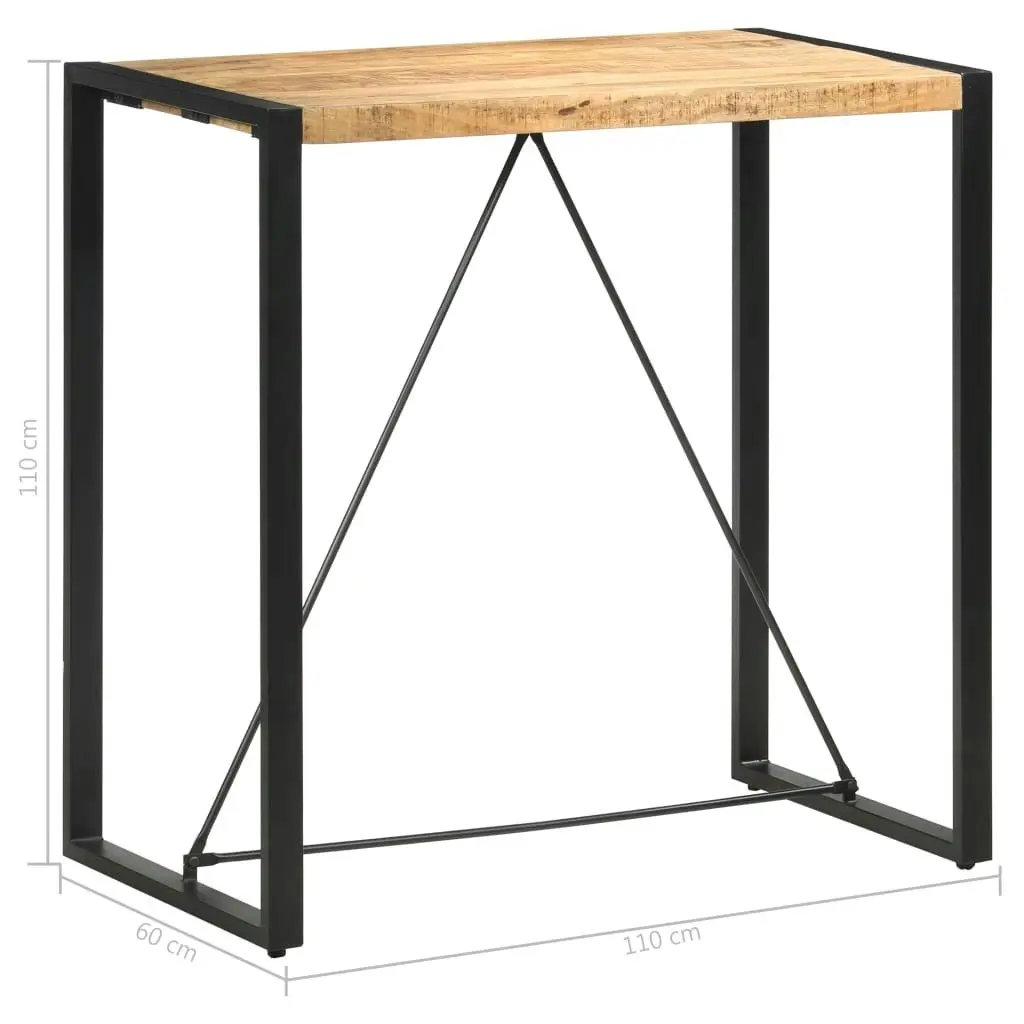 Bar Table 110x60x110 cm Solid Mango Wood 285954