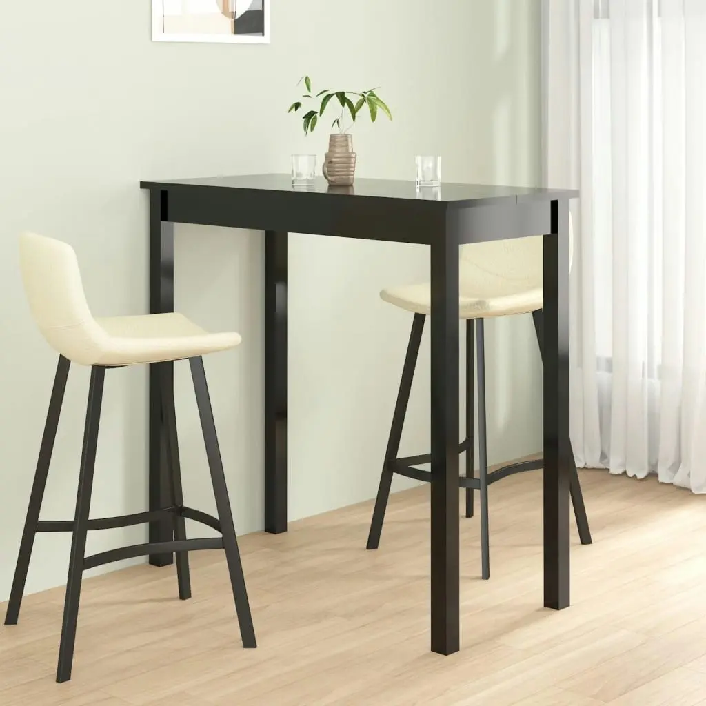 Bar Table MDF Black 115x55x107 cm 240378