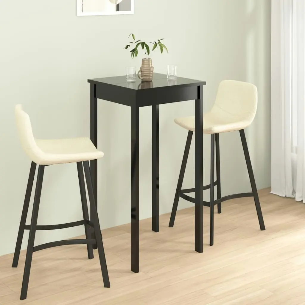 Bar Table MDF Black 55x55x107 cm 240379