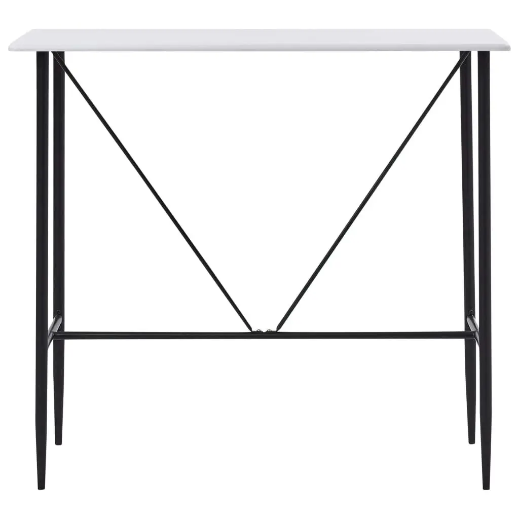 Bar Table White 120x60x110 cm MDF 281547