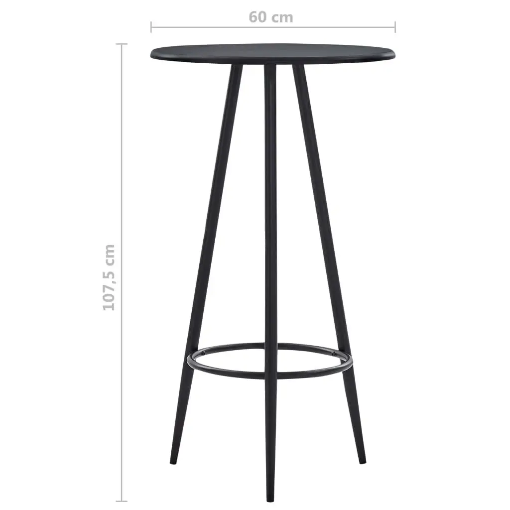 Bar Table Black 60x107.5 cm MDF 281543