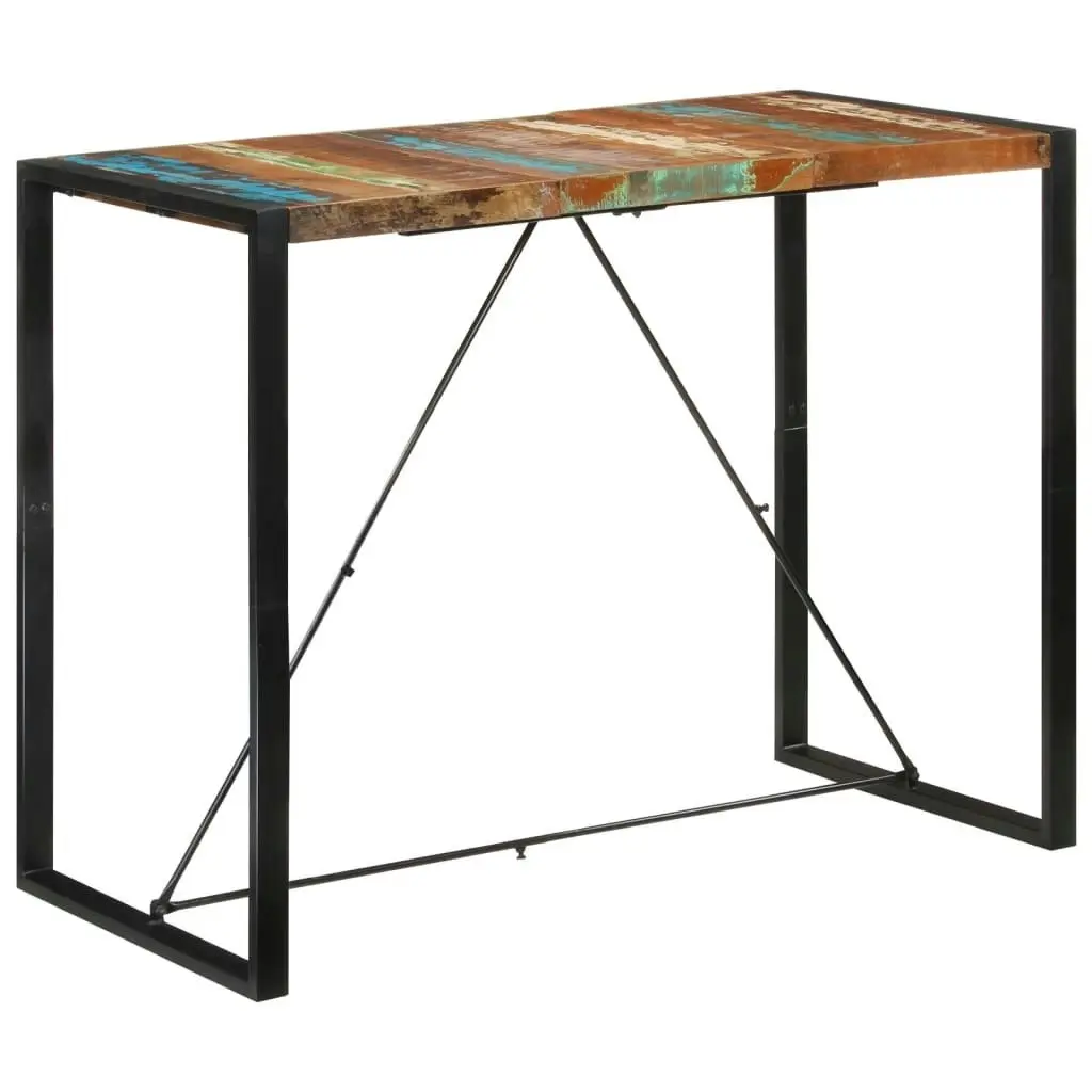 Bar Table 140x70x110 cm Solid Wood Reclaimed 351719