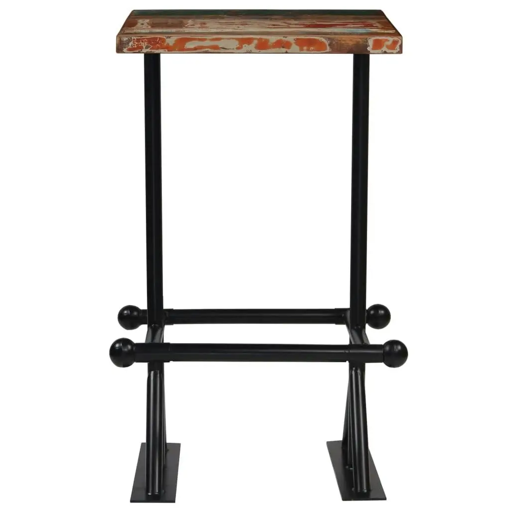 Bar Table Solid Reclaimed Wood Multicolour 60x60x107 cm 245386