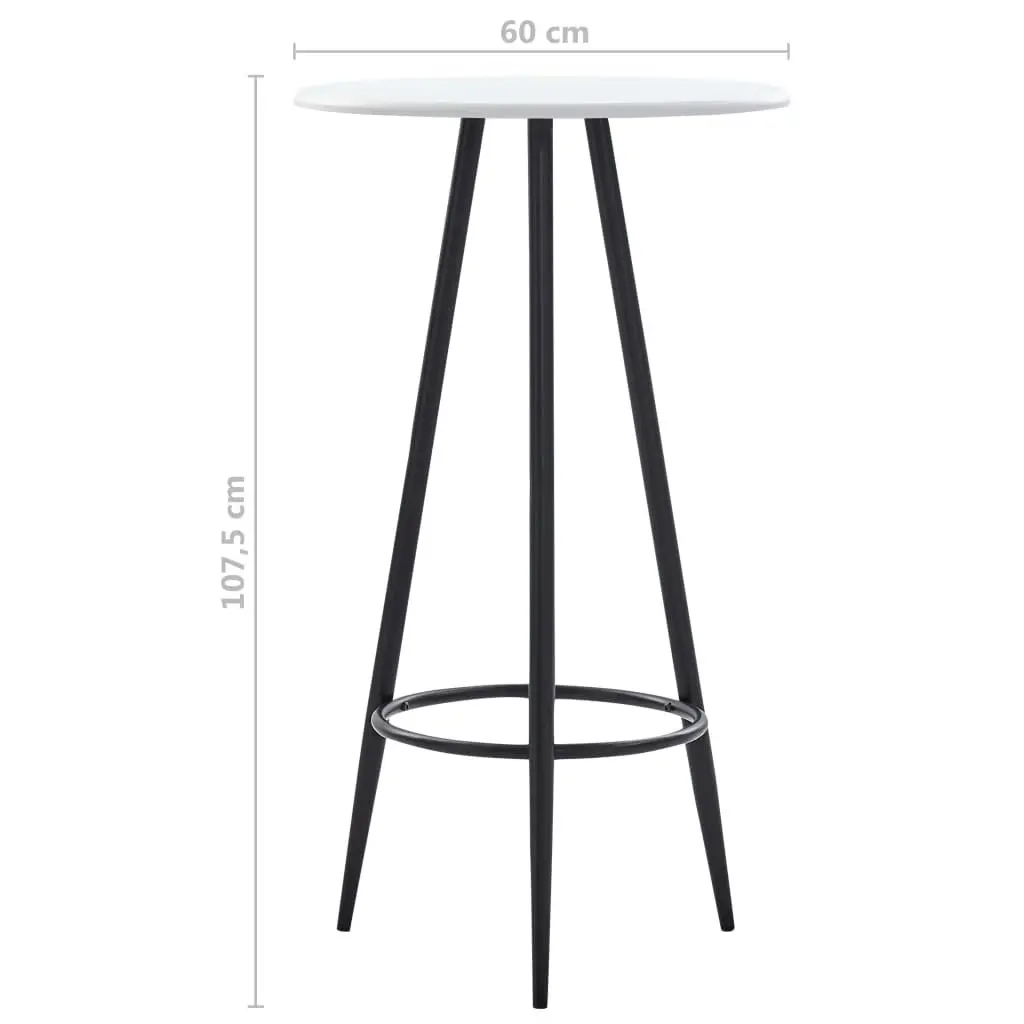 Bar Table White 60x107.5 cm MDF 281544