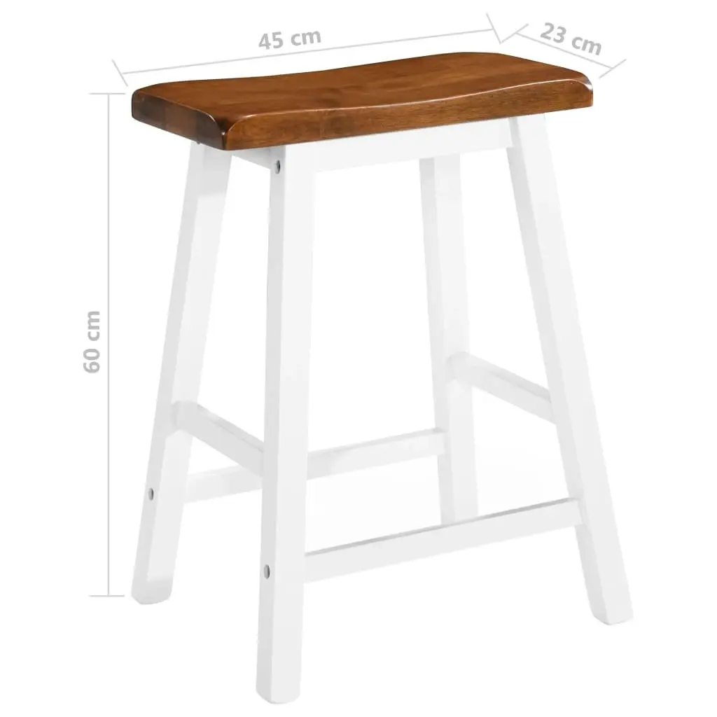 Bar Table and Stool Set 3 Pieces Solid Wood 245547