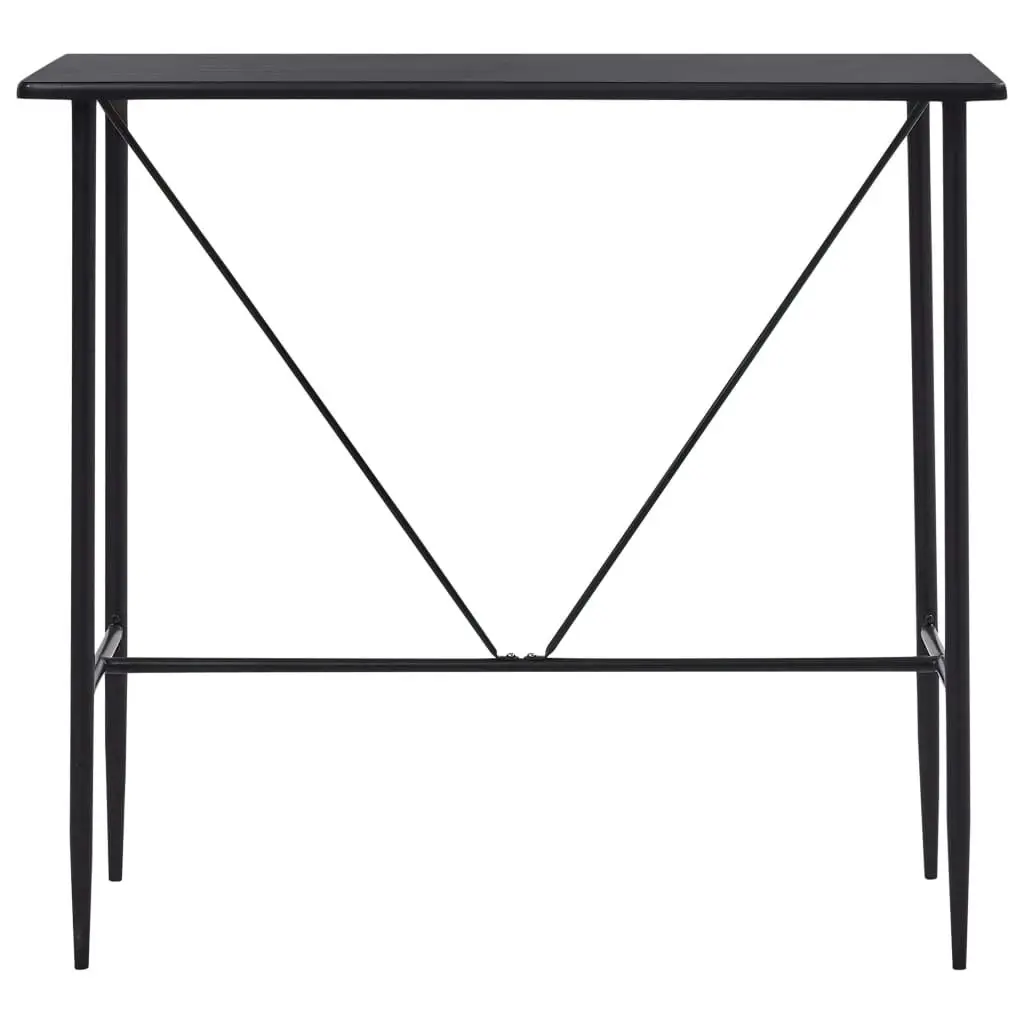 Bar Table Black 120x60x110 cm MDF 281546