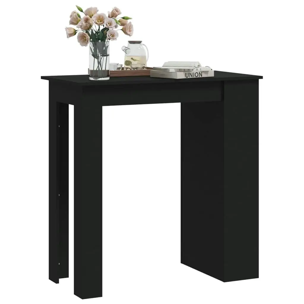 Bar Table with Storage Rack Black 102x50x103.5 cm Engineered Wood 809468