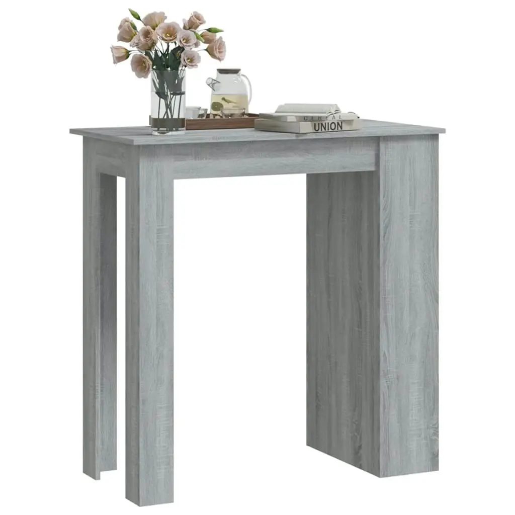 Bar Table with Storage Rack Grey Sonoma 102x50x103.5cm Engineered Wood 812967