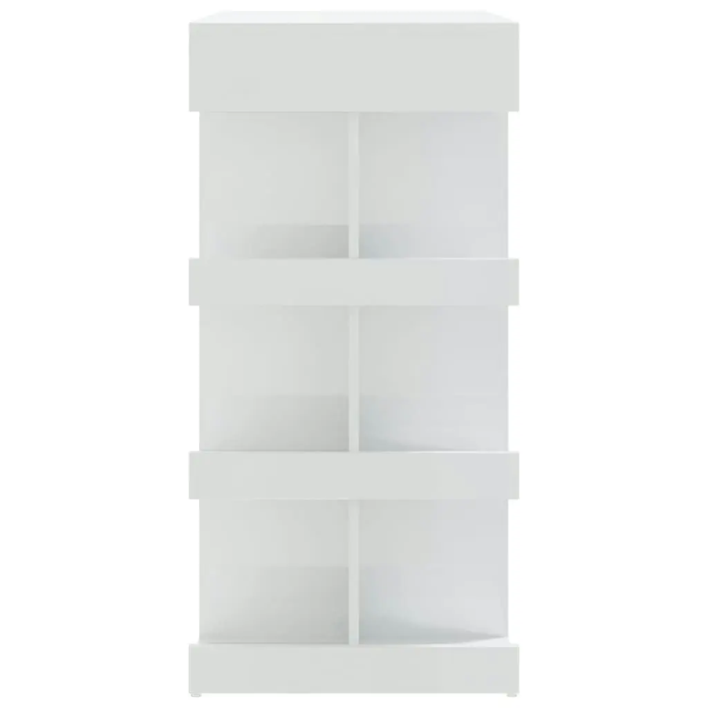 Bar Table with Storage Rack High Gloss White 100x50x101.5 cm 809455