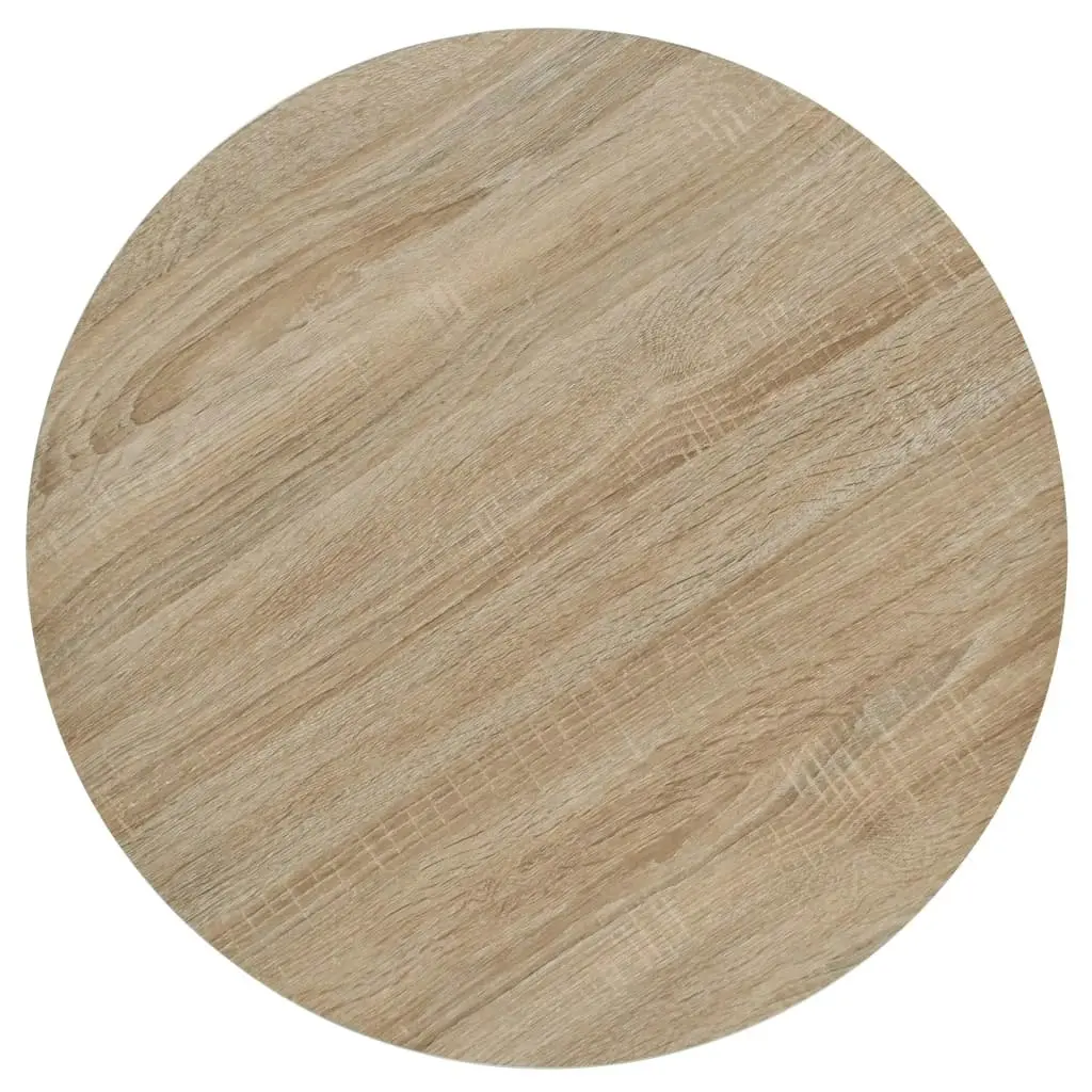 Bistro Table MDF and Steel Round 60x75 cm Oak Colour 245612