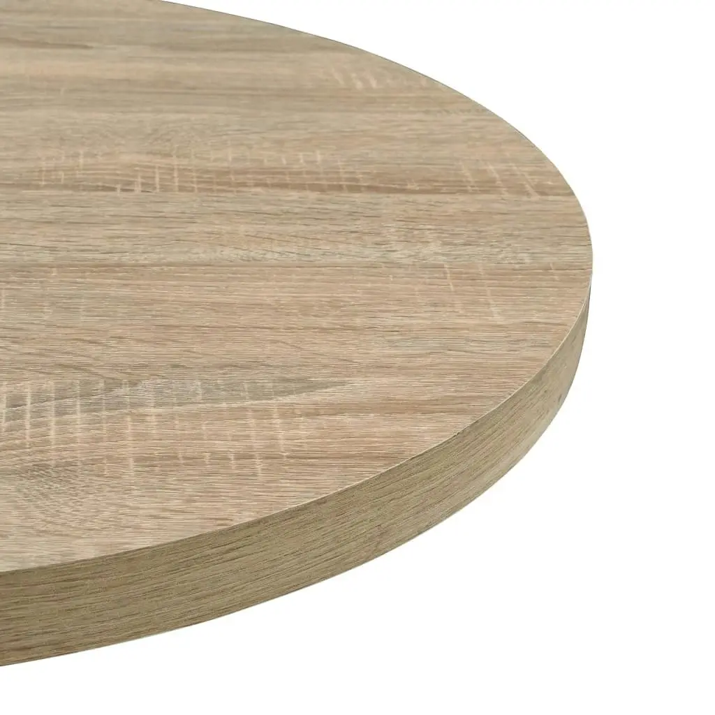 Bistro Table MDF and Steel Round 60x75 cm Oak Colour 245612