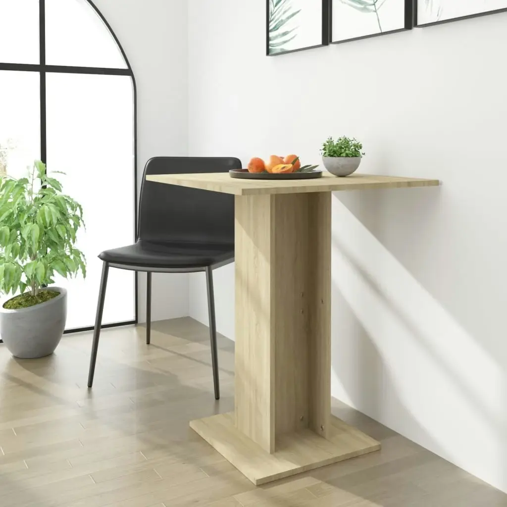 Bistro Table Sonoma Oak 60x60x75 cm Engineered Wood 802105