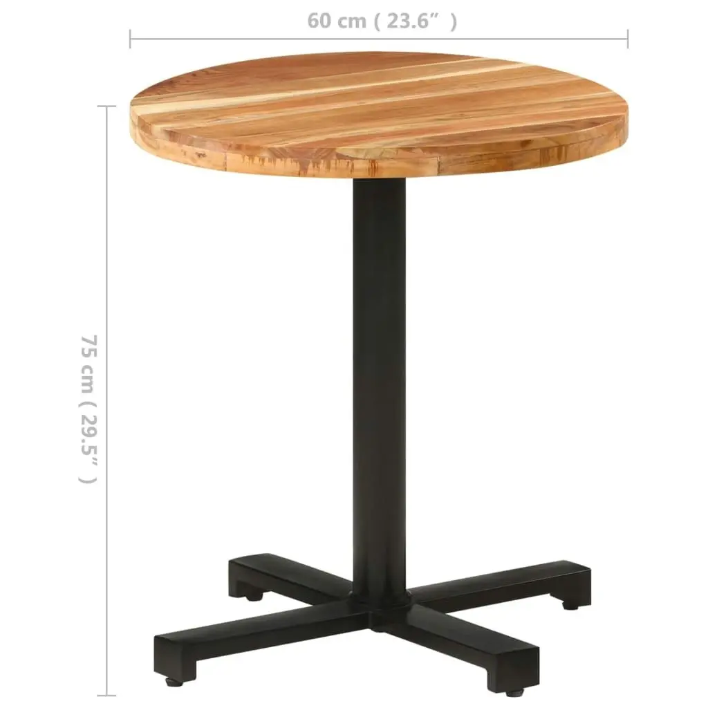 Bistro Table Round Ø70x75 cm Solid Acacia Wood 320279