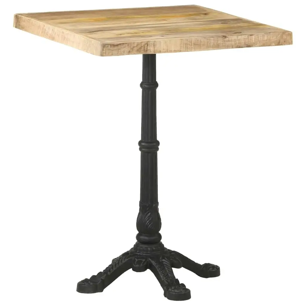 Bistro Table 60x60x77 cm Rough Mango Wood 321084