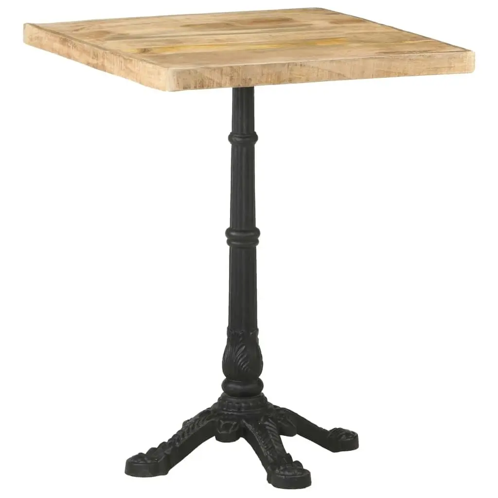 Bistro Table 60x60x77 cm Rough Mango Wood 321084