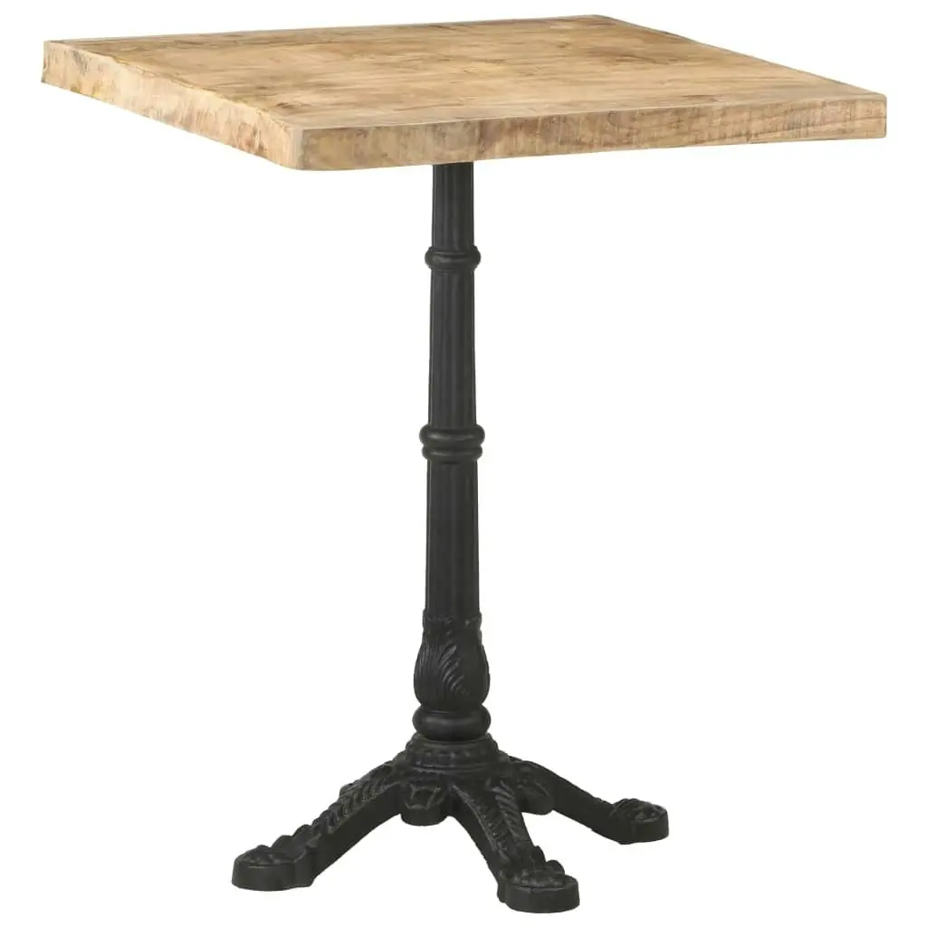 Bistro Table 60x60x77 cm Rough Mango Wood 321084