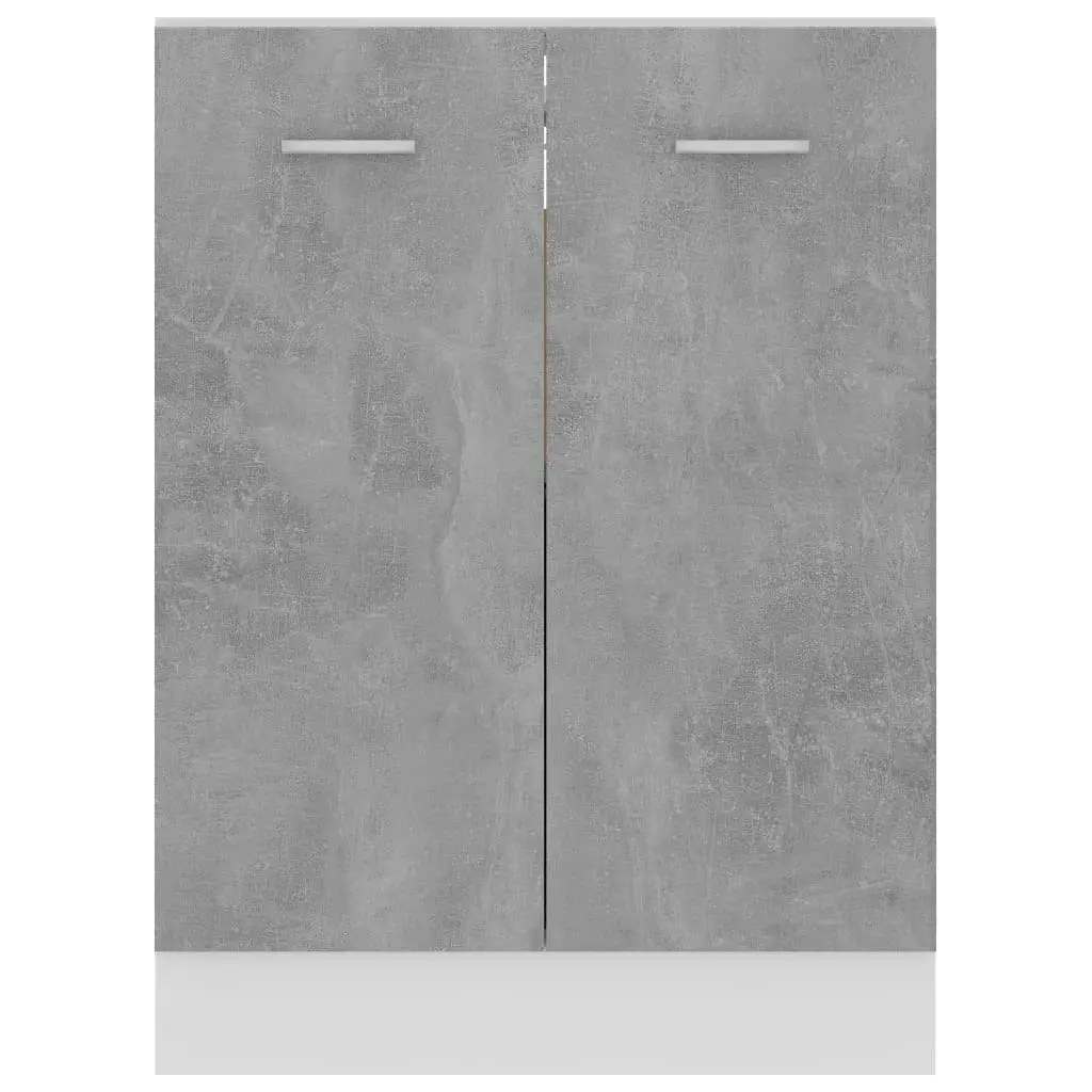 Bottom Cabinet Concrete Grey 60x46x81.5 cm Engineered Wood 801192