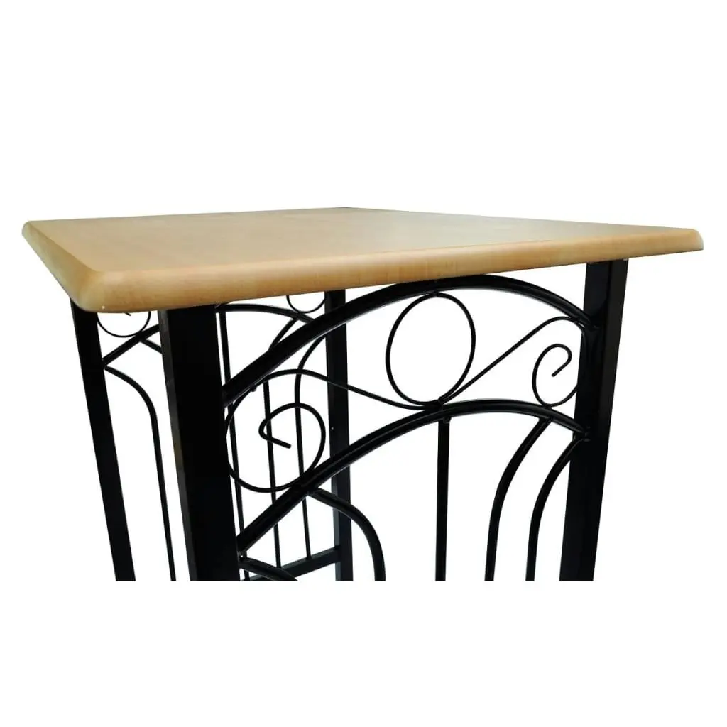 Breakfast/Dinner Table Dining Set MDF with Black 240095