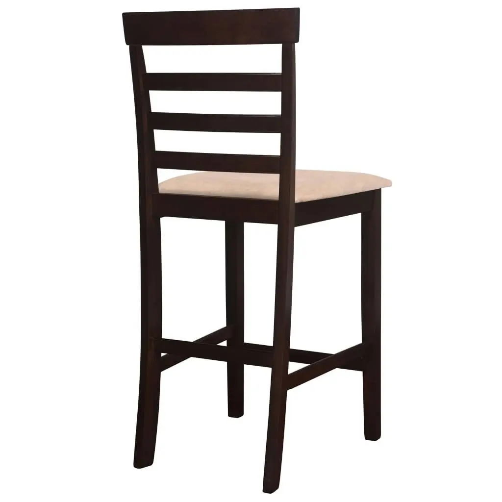 Brown Wooden Bar Table and 4 Bar Chairs Set 271833