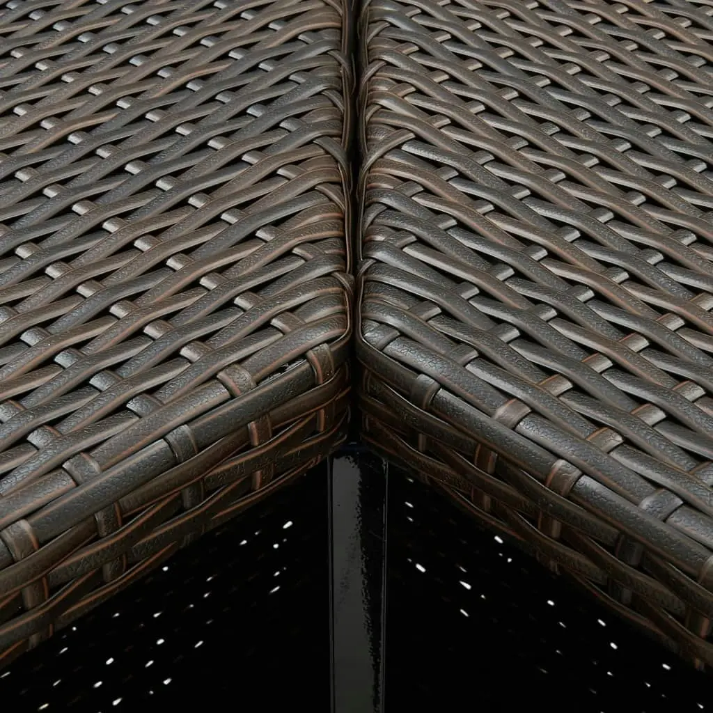 Corner Bar Table Brown 100x50x105 cm Poly Rattan 313480