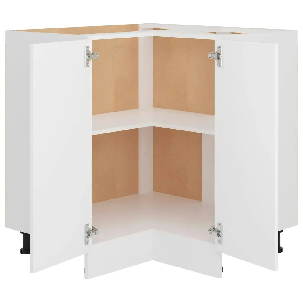 Corner Bottom Cabinet White 75.5x75.5x81.5 cm Engineered Wood 802489