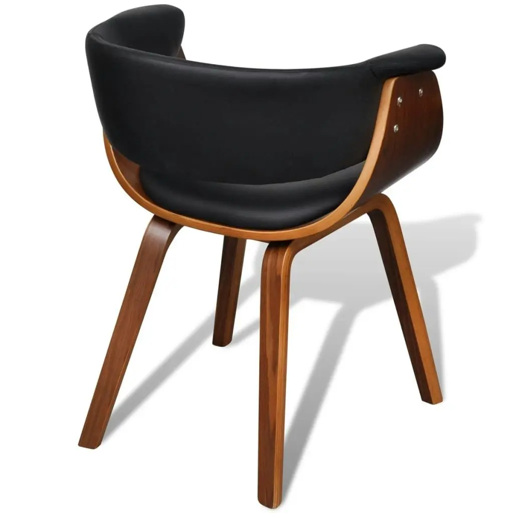 Dining Chair Bent Wood and Faux Leather 241058