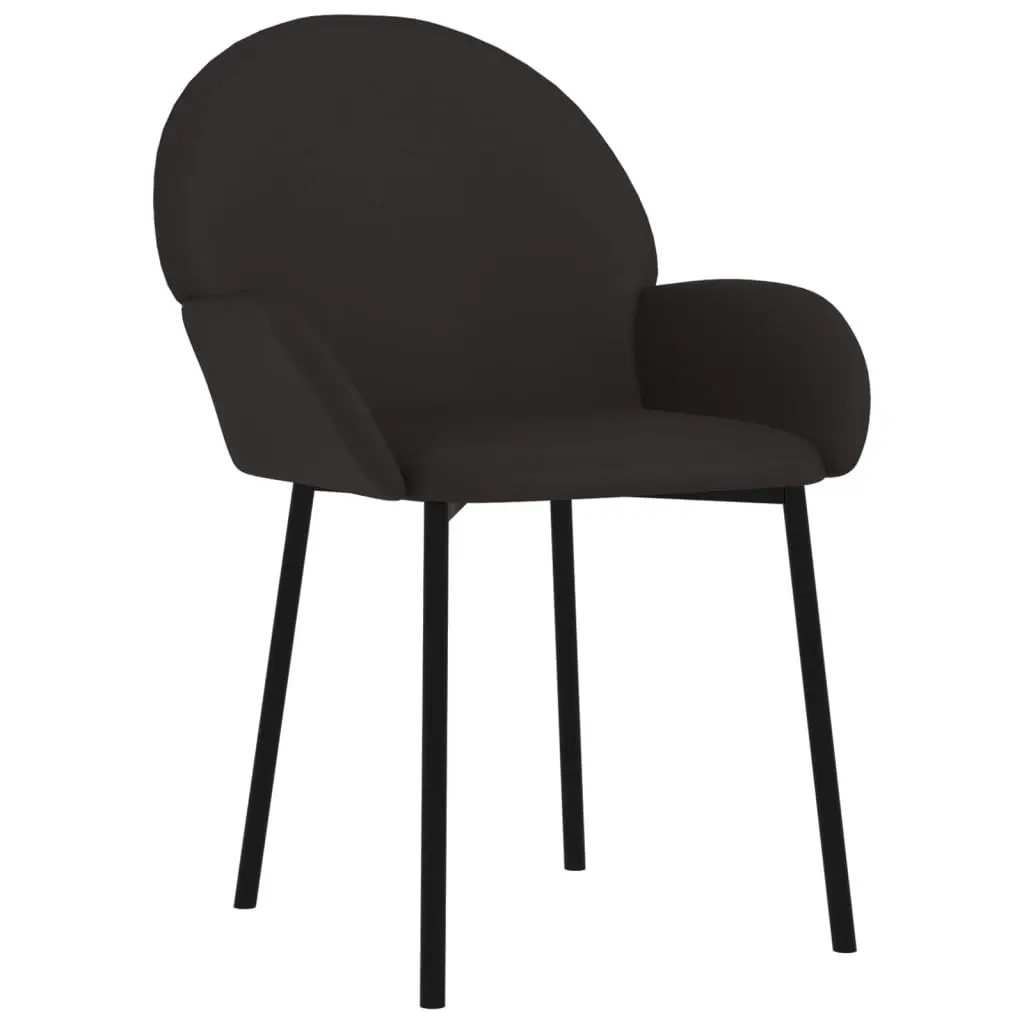 Dining Chairs 2 pcs Black Faux Leather 344761