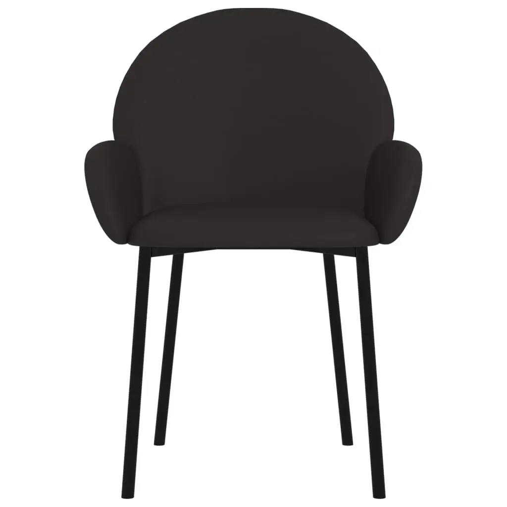 Dining Chairs 2 pcs Black Faux Leather 344761