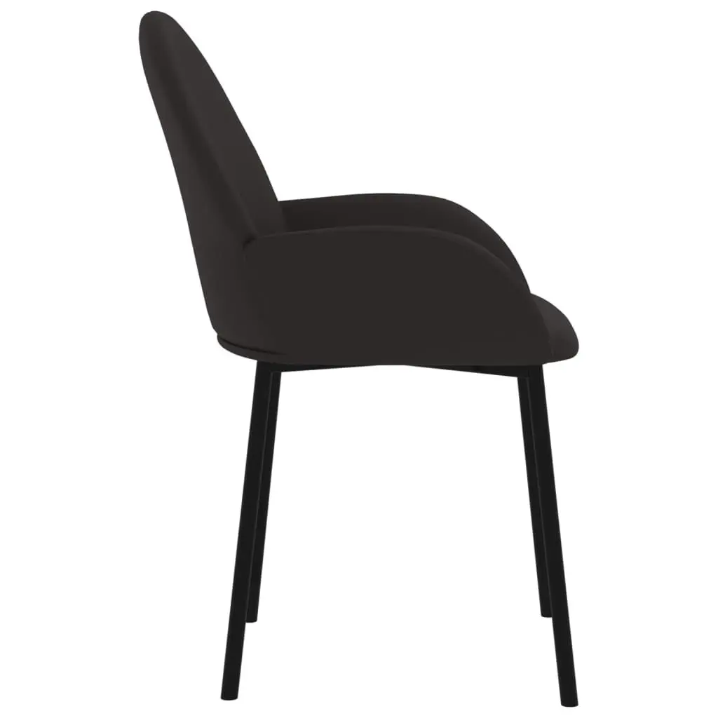 Dining Chairs 2 pcs Black Faux Leather 344761