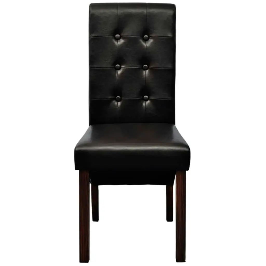 Dining Chairs 2 pcs Brown Faux Leather 60622